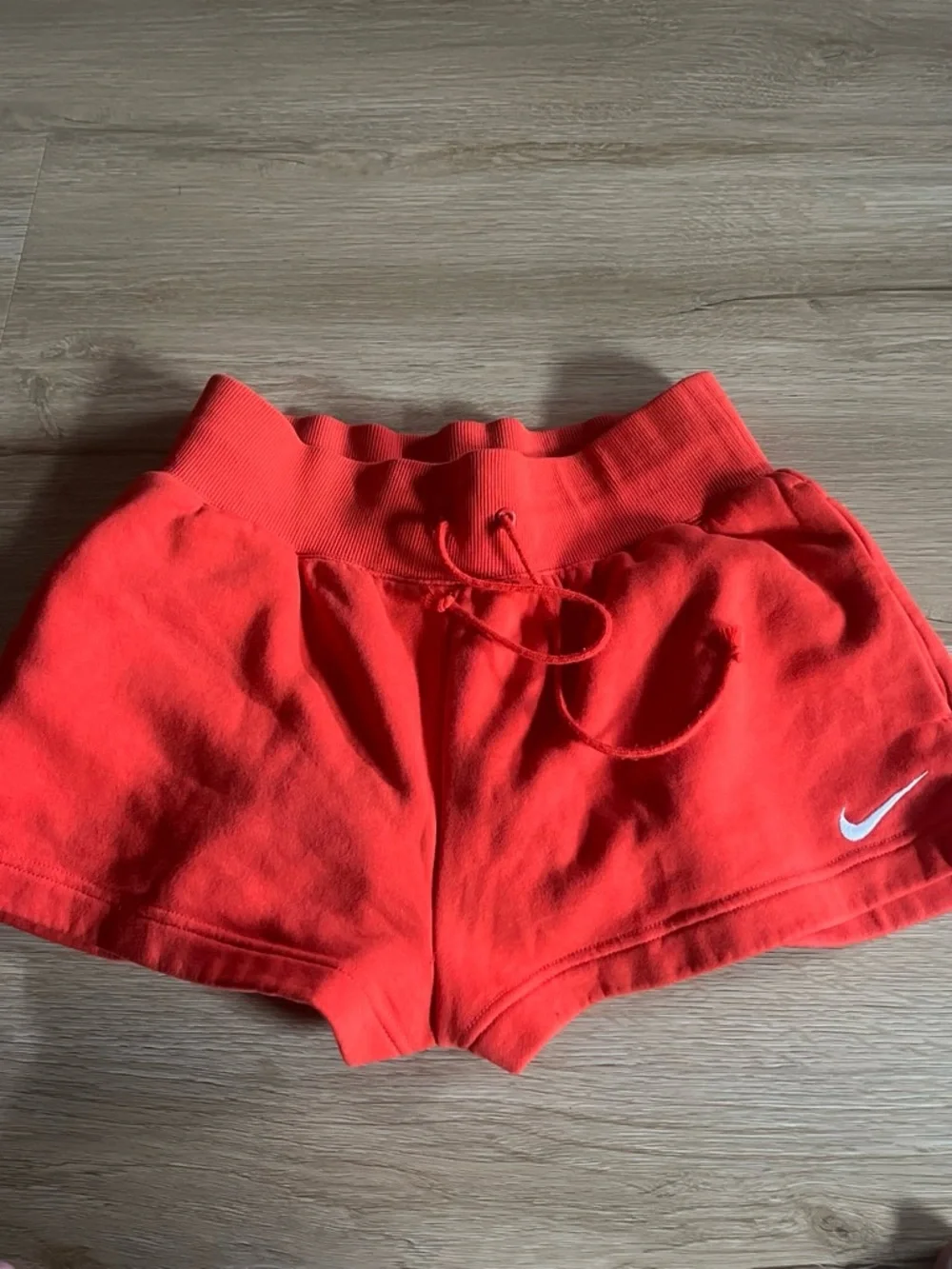 Nike Women's Coral-Red Athletic Drawstring Shorts